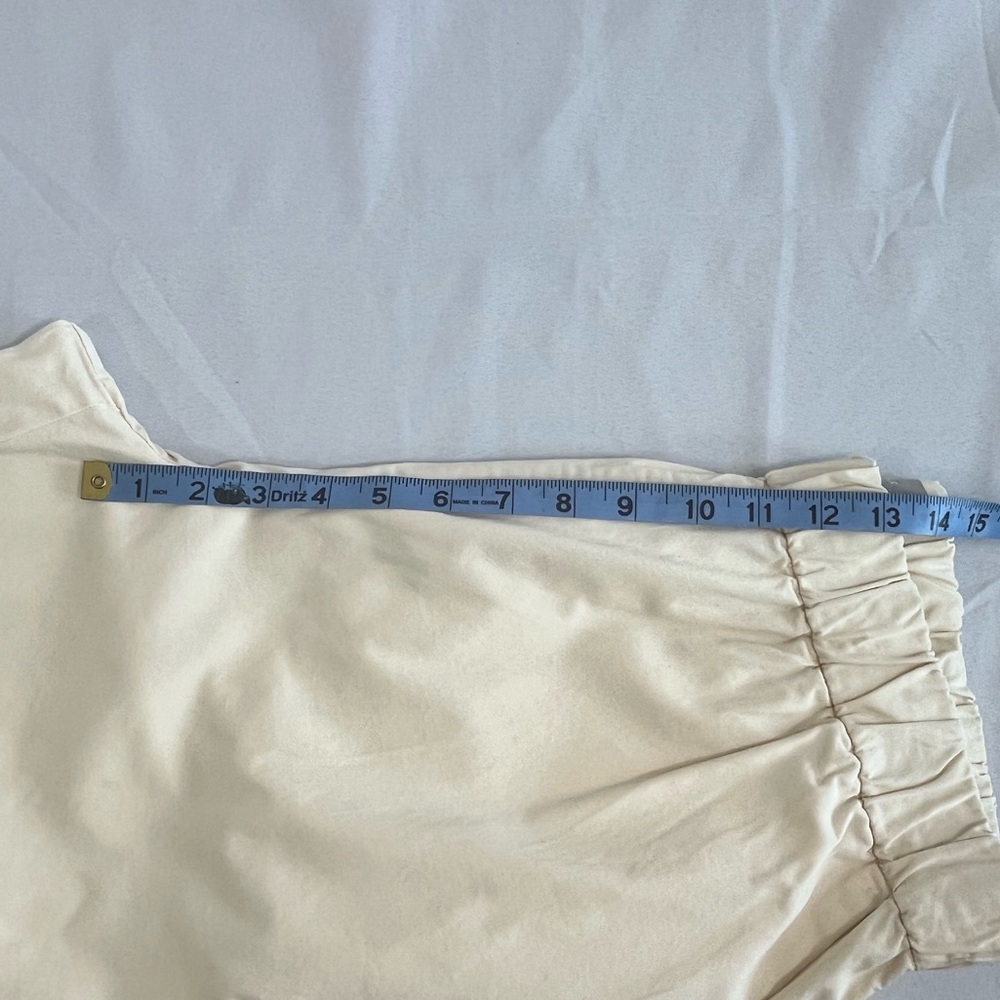 Everlane Easy Pant Organic Cotton Women’s 16 Wide Leg High Rise Neutral Cream - Picture 15 of 16